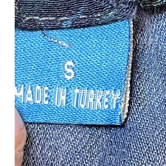 Farm for Anthropologie Women's Small Green/Blue Peacock Print Jungle Boho Pants - Picture 4 of 11